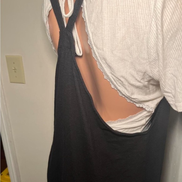 Black Organic Cotton Overalls Jumpsuit Large - Picture 4 of 10